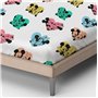 Disney Mickey et Minnie Mickey Mouse Parure de lit Simple Disney Parure de lit 1 Place, Drap Plat, Drap Housse taie d'oreiller, 