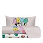 Disney Mickey et Minnie Mickey Mouse Parure de lit Simple Disney Parure de lit 1 Place, Drap Plat, Drap Housse taie d'oreiller, 