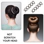 LEBQ Pin à Cheveux en Spirale Pin Spiral Épingle à Cheveux en Spirale Style de Cheveux Bricolage 20 Pièces (Noir