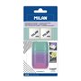 MILAN Blister en plastique compact Sunset lilas + 2 gommes de rechange