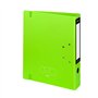 Grafoplas Classeur 2 anneaux A4 avec levier 65 mm Vert Polyfoam Ouverture 360° Résistant et ultra léger Fermeture élastique Couv