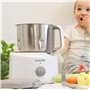 Suavinex, Robot de Cuisine Bébé, 5 en 1 : Cuit à la Vapeur, Réchauffe, Décongèle, Mixe et Stérilise. Bol en Acier Inox 1'7l. Pan