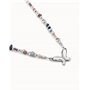 UNOde50 Collier plaqué argent avec cristaux artisanaux multicolores