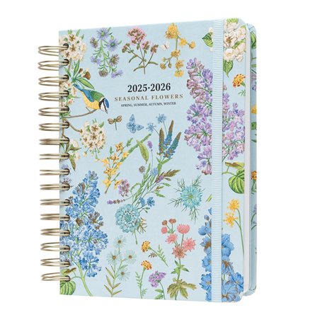 Kokonote - Agenda Journalier 2025 2026 Fleurs | Agenda Scolaire 2024 2025 Lycée