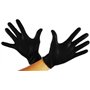 KMINA - Gants Nitrile, Jetables Non Poudrés, Sans Latex, en Nitrile Noir (200, XL)