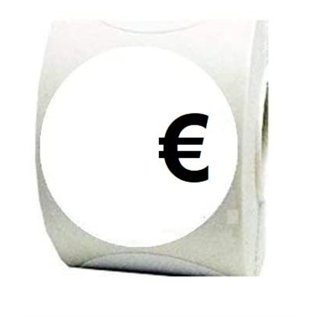 500 étiquettes adhésives Euro pour indiquer le prix