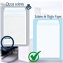 RAYLU PAPER - Lot de 10 grandes enveloppes blanches en papier avec fermeture auto-adhésive pour envoi de documents, scellées fac
