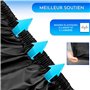 Bache Moto Grand Materiau PEVA 240 x 140 cm Protege du Soleil Pluie poussiere Noir