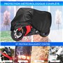 Bache Moto Grand Materiau PEVA 240 x 140 cm Protege du Soleil Pluie poussiere Noir