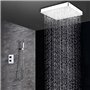 lyrlody Pommeau de Douche Led, 8 pouces Carré Pomme de Douche avec Éclairage LED Changement Plusieurs Couleurs Pommeau de Douche