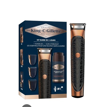 King C. Gillette kit tondeuse barbe soin hydratant