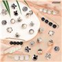 PYSEOSISE Broche de Boutons, 110 Pièces Boutons de Broche de Chemise, Élégantes Broche de Sécurité Broche Femme Vetement pour Ca