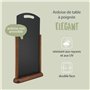 SECURIT - Tableau de Table - Ardoise Porte-Menu Double-Face Avec Poignée - Finition Bois de Hêtre Laqué - Pour Café, Bar, Restau