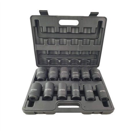 Jeu de 12 douilles pour clé à choc 3/4" 24-41 mm
