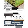 Multi-Edge Bordure de pelouse en métal - 1 m x 17,5 cm - 1 boîte de 10 pièces