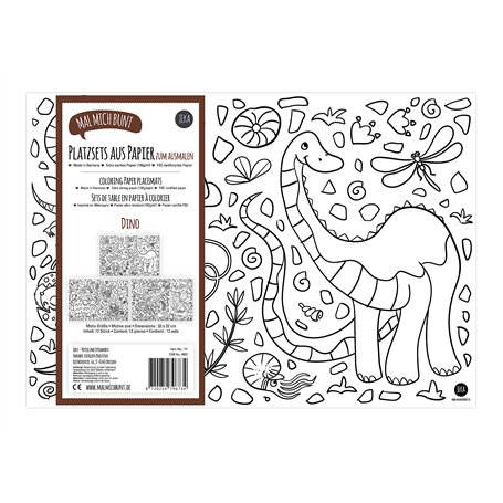 Lot de 12 Sets de Table à colorier