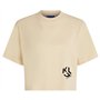 KARL LAGERFELD JEANS Regular Cropped Monogram Tee T-Shirt, Marron, M Femmes