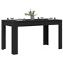 vidaXL Table de Salle à Manger en chêne Noir 140x74,5x76 cm en Bois d'ingénierie