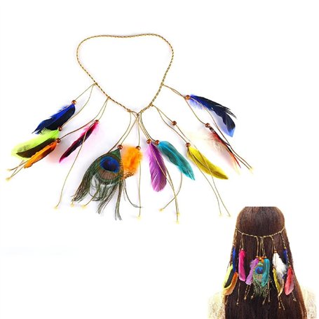 Coiffure Plume Boho Bandeau