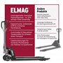 Elmag Chariot élévateur Manuel HW 2500 - Capacité de Charge de 2500 kg - Longueur de Fourche 1150 mm - Largeur de Fourche 540 mm