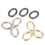 Crochet à Ressort 9 Pièces, Forme 0 Ovale Ouvert Rond Mousqueton Porte clés Anneaux à Ressort Mousqueton Crochet Anneaux de Reli