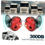 Snail Air Horn train Corne Kit Moto électrique Corne 24V 300dB super bruyants Horns pour Camions Autos Motos Bateaux Noir Rouge 