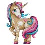 Awesocrafts Kit de broderie au point de croix Motif licorne magique Motifs faciles à broder pour Noël