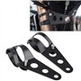 Support de Phare Moto 33-43 mm Support Phare Moto Universel N-oir Pour Chopper Moto Fighter Tube Street Racer pour Chopper Cafe 
