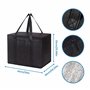 2 pièce Grand Sac Isotherme （40L+40L） + 10 pièce banquise，Noir Sac Isotherme Courses（41x26x33cm），Pliable Sacs isothermes，glacièr