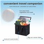 2 pièce Grand Sac Isotherme （40L+40L） + 10 pièce banquise，Noir Sac Isotherme Courses（41x26x33cm），Pliable Sacs isothermes，glacièr
