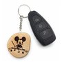 Promotech - Magnifique porte-clés Majic Mouse - Fabriqué à la main et gravé au laser en bois naturel (Snooker Mickey), Bois natu