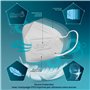 60 masques FFP2 blanc certifié CE Fabriqué en Italie Sicura BFE ≥99% SANITIZÉ et scellé individuellement EN 149:2001+A1:2009