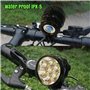 Lumière Lampe Velo LED Puissantes, Eclairage VTT Phare Vélo Rechargeable Etanche Lampe Vélo 9000 LM(7 LED 3 Modes), Kit Eclairag