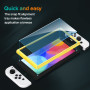ivoler Pack de 4 Verre Trempé Compatible avec Nintendo Switch OLED Modèle 7 Pouces Modèle 2021, avec Kit Installation Offert, Fi