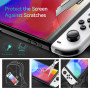ivoler Pack de 4 Verre Trempé Compatible avec Nintendo Switch OLED Modèle 7 Pouces Modèle 2021, avec Kit Installation Offert, Fi