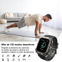 Blackview C20 Pro,Montre Connectée Homme avec Oxymetre(SpO2) /Thermomètre/Cardio-fréquence/Podomètre/Messages de Notification/No