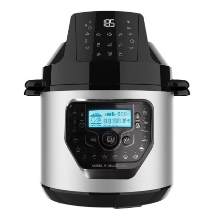 Cecotec Pot Programmable avec Tête Friteuse d'air et Balance GM H Deluxe Fry. Robot de Cuisine multifonction 6 litres, Couvercle