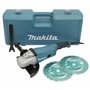 Meuleuse Ø230mm 2200W avec 2 disques diamant dans coffret - MAKITA GA9020RFK3