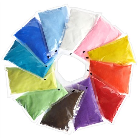 Bright Creations Lot de 12 sables colorés pour travaux manuels – Sable coloré individuel de 0