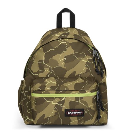Eastpak Sac à dos modèle Padded Zippl'r + Couleur Camouflash Kaki avec fermeture éclair supplémentaire et porte ordinateur porta