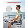 VEVOR Siège de bateau à dossier bas, chaise de bateau de pêche pliable avec coussin en éponge épais et cuir PVC imperméable, cha