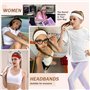 15 Pièces Bandeau Cheveux Femme Sport,Bandeau Flexibilité Serre Tete Antidérapant Headband Running Élastiques Sportifs Accessoir
