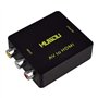Musou Mini Convertisseur 3RCA Composite CVBS AV vers HDMI Adaptateur pour ps3 Xbox Xbox360 Blu Ray Sky HD VHS VCR DVD DVR HDTV 7