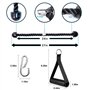CMYKZONE Corde Triceps Musculation Tricep Rope Set, Corde Triceps Avec PoignéE Puissante Et Mousqueton à Mousqueton, Haute Inten
