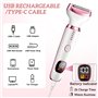 NXPZ Rasoir Électrique Femme, 5-en-1 Rasoir Électrique Femme, Épilateur Intime Femme Sans Douleur, pour Bikini, Aisselles, Jambe