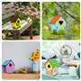 MINISOISO 4 Pièces Maison D'Oiseau Bricolage Kit, Maison d'Oiseau Activite Manuelle Enfant, Construire Maison Oiseau en Bois Pei