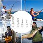 JSUOEO Lot de 125 émerillons de pêche #2#4#6#8#12 en acier inoxydable roulements à billes 8-28 kg avec mousqueton Accessoires de