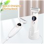 Carehabi Rasoir Electrique Femme 5 en 1, Tondeuse Femme Intime, Rasoir Femme Maillot IPX7 Etanche avec Station de Charge USB pou