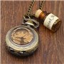 OFKPO Montre de Poche Mecanique, Montre de Poche Collier Rétro Alice au Pays des Merveilles, Pendentif Montre avec Drink Me Char