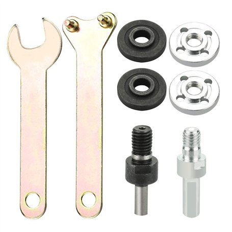 LYTIVAGEN 8Pcs Convertisseur de Perceuse à Main Arbre du Moteur Coupler en Métal Bielle de Meuleuse d'Angle pour Scie à Chaîne A